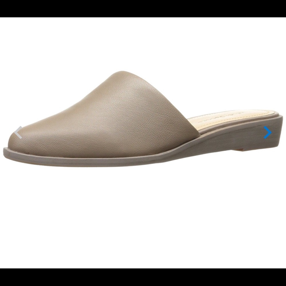 Kelsi Dagger Taupe Leather Mules size 9